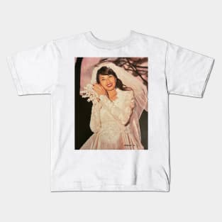 Portrait of a Young Bride Kids T-Shirt